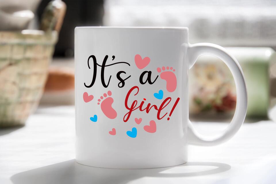 Gender Reveal Mug white