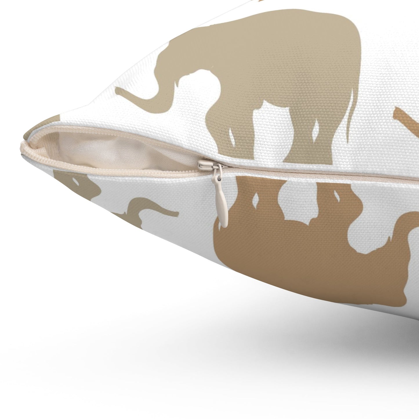 Elephant African Print Pillow Spun Polyester Square - I Love Heartstrings