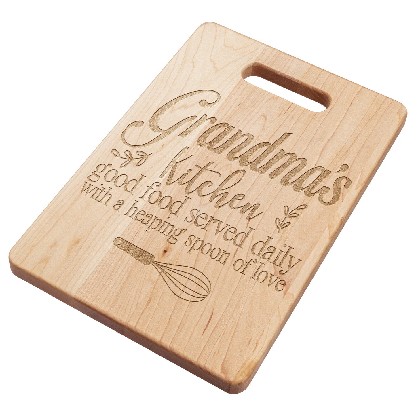Grandma's Kitchen Good Food Maple Cutting Board - I Love Heartstrings