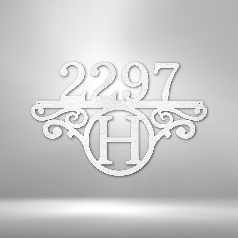 Initial Address Monogram - Steel Sign - I Love Heartstrings