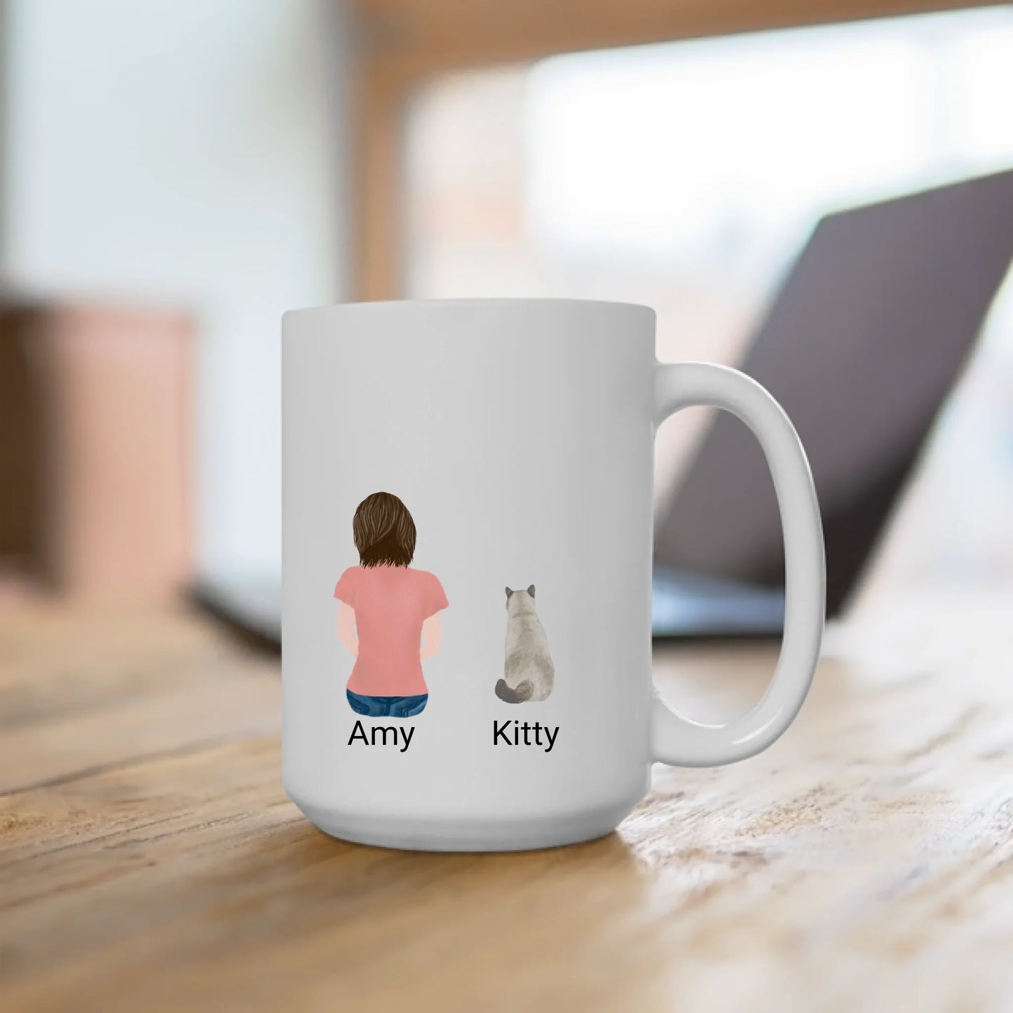 Personalized Cat Mom Mug  Cat Quote 11 or 15 oz. Coffee Mug