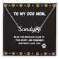 Personalized Dog Name with Paw Print Necklace with Message from Dog Gift for Dog Mom