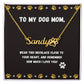 Personalized Dog Name with Paw Print Necklace with Message from Dog Gift for Dog Mom