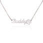 Personalized Dog or Cat Name Necklace with Paw Gift for Pet Mom
