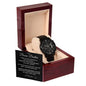 Bonus Brother Black Chronograph Watch with Message card and Gift box - I Love Heartstrings