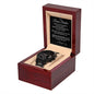 Bonus Brother Black Chronograph Watch with Message card and Gift box - I Love Heartstrings