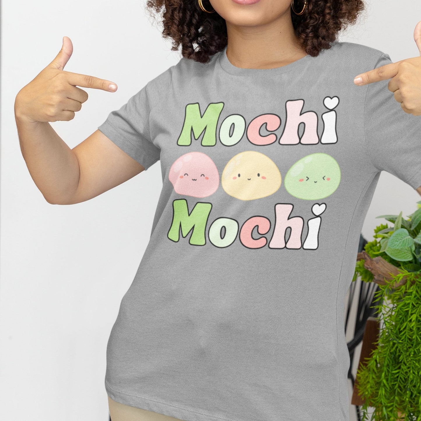 Cute Mochi Tee - Adorable and Comfortable Mochi Mochi Unisex Bella and Canvas Short Sleeve T - shirt Kawaii Japanese food shirt - I Love Heartstrings