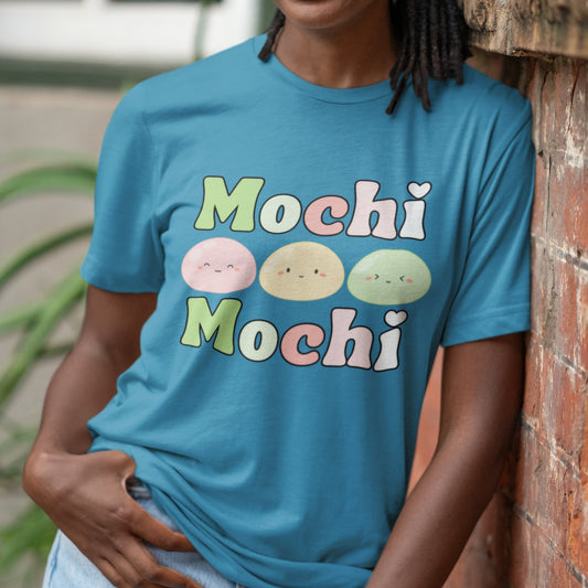 Cute Mochi Tee - Adorable and Comfortable Mochi Mochi Unisex Bella and Canvas Short Sleeve T - shirt Kawaii Japanese food shirt - I Love Heartstrings