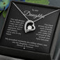 CZ Heart Necklace for Daughter from Dad or Mom - I Love Heartstrings