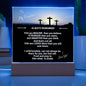 Grandson Gift Acrylic LED Nightlight Gift - I Love Heartstrings