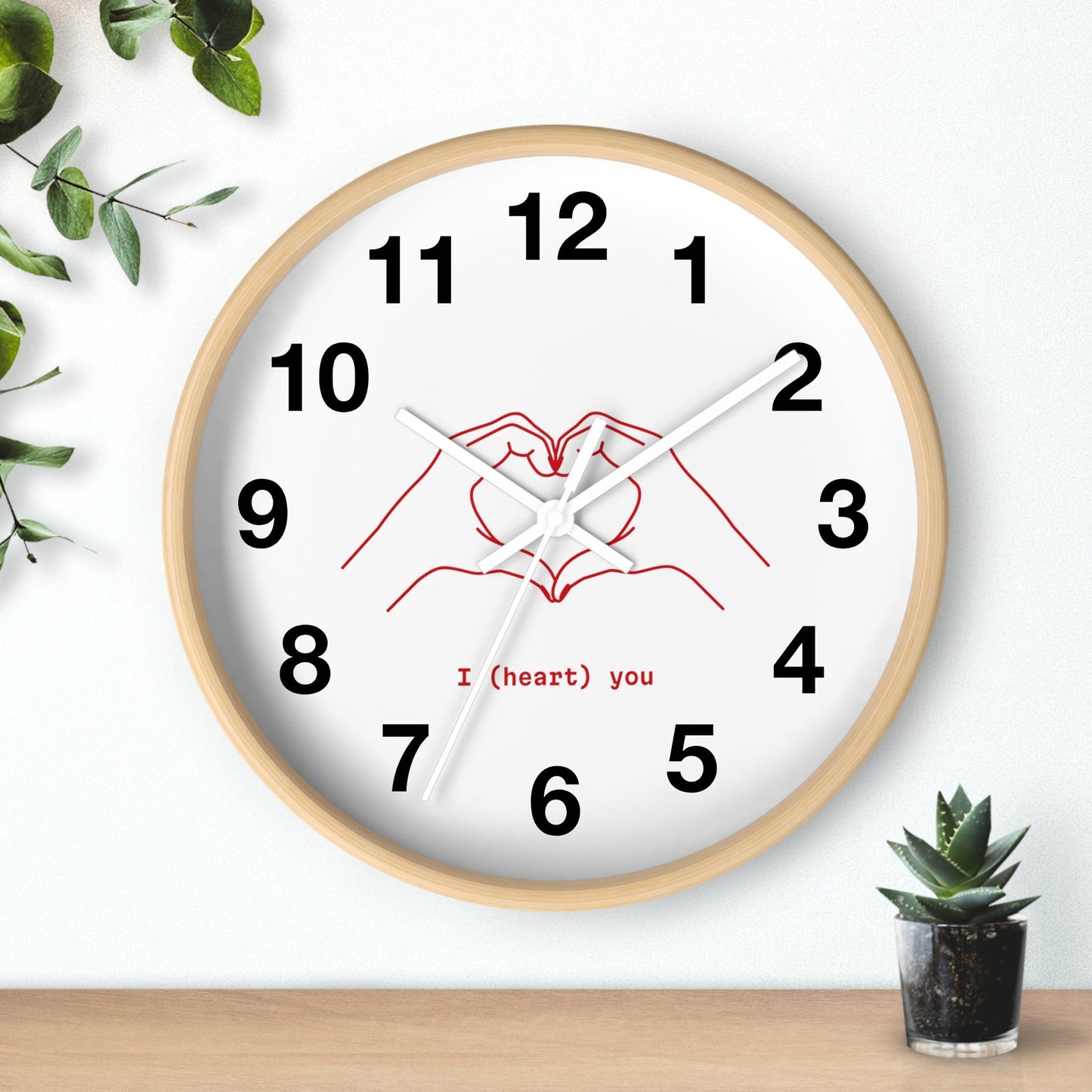 I (Heart) You Wall Clock Gift for Boyfriend Husband Best friend Gift - I Love Heartstrings