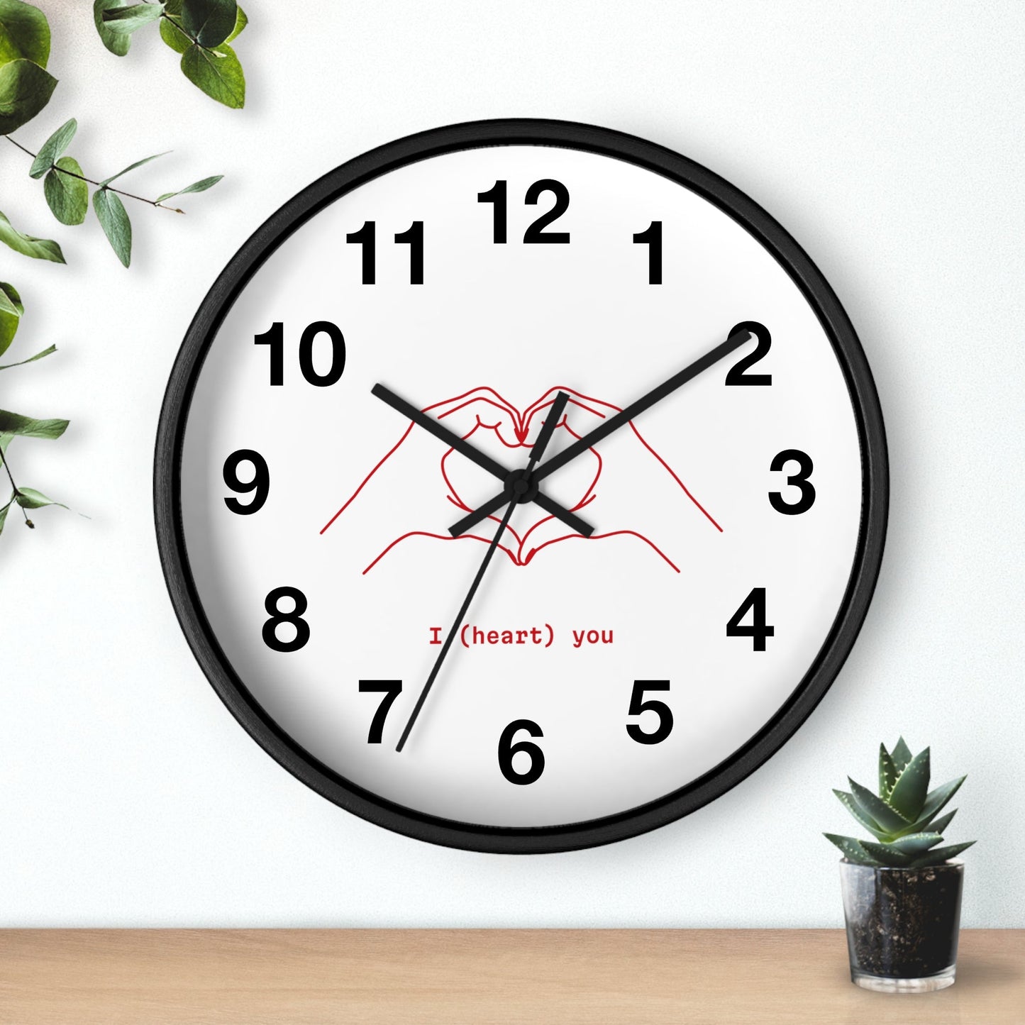 I (Heart) You Wall Clock Gift for Boyfriend Husband Best friend Gift - I Love Heartstrings