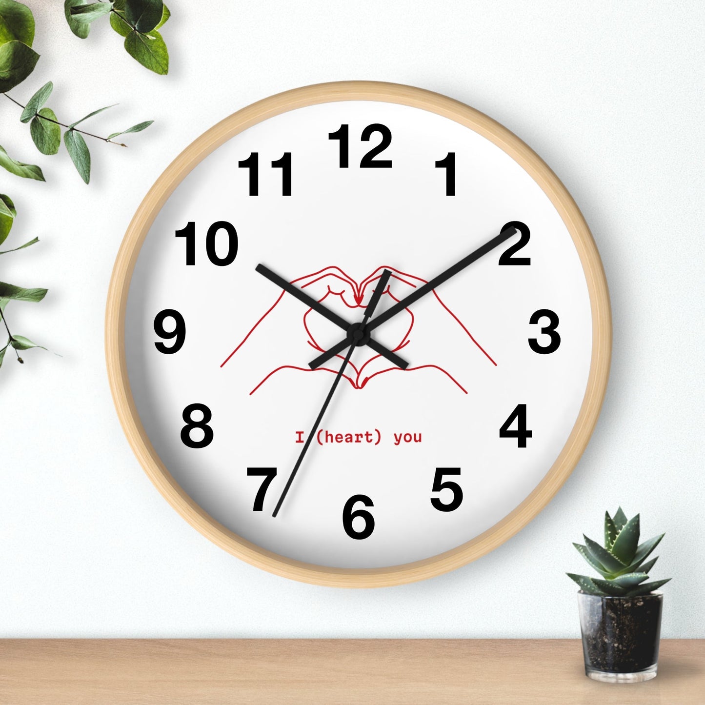 I (Heart) You Wall Clock Gift for Boyfriend Husband Best friend Gift - I Love Heartstrings