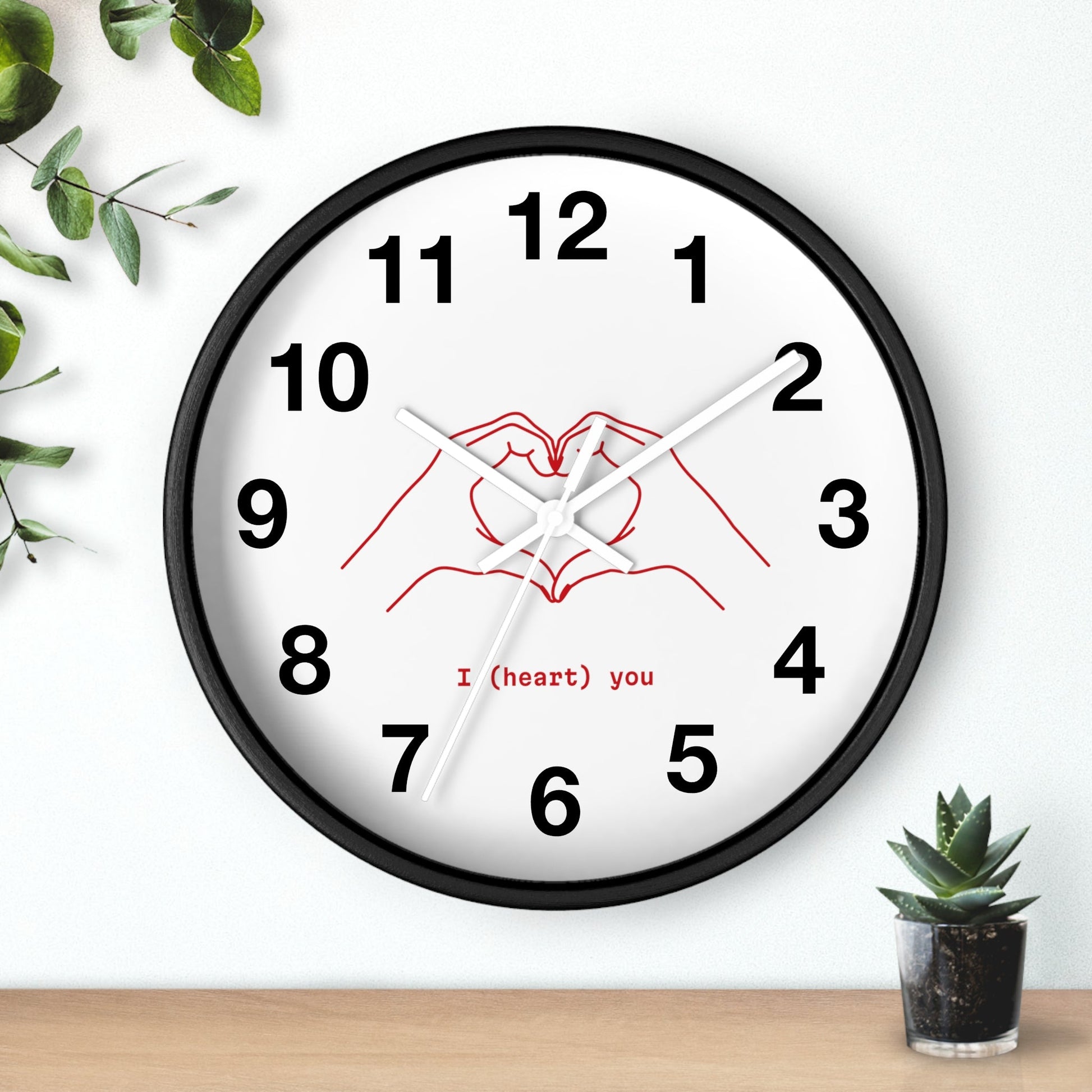I (Heart) You Wall Clock Gift for Boyfriend Husband Best friend Gift - I Love Heartstrings
