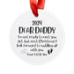 New Daddy Christmas Ornament from baby, Acrylic Keepsake - I Love Heartstrings