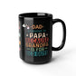 New Grandpa Promotion Mug, Dad promoted to Papa Black Mug (11oz, 15oz) New Grandfather Mug Baby Birth Announcement gift - I Love Heartstrings
