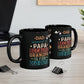 New Grandpa Promotion Mug, Dad promoted to Papa Black Mug (11oz, 15oz) New Grandfather Mug Baby Birth Announcement gift - I Love Heartstrings