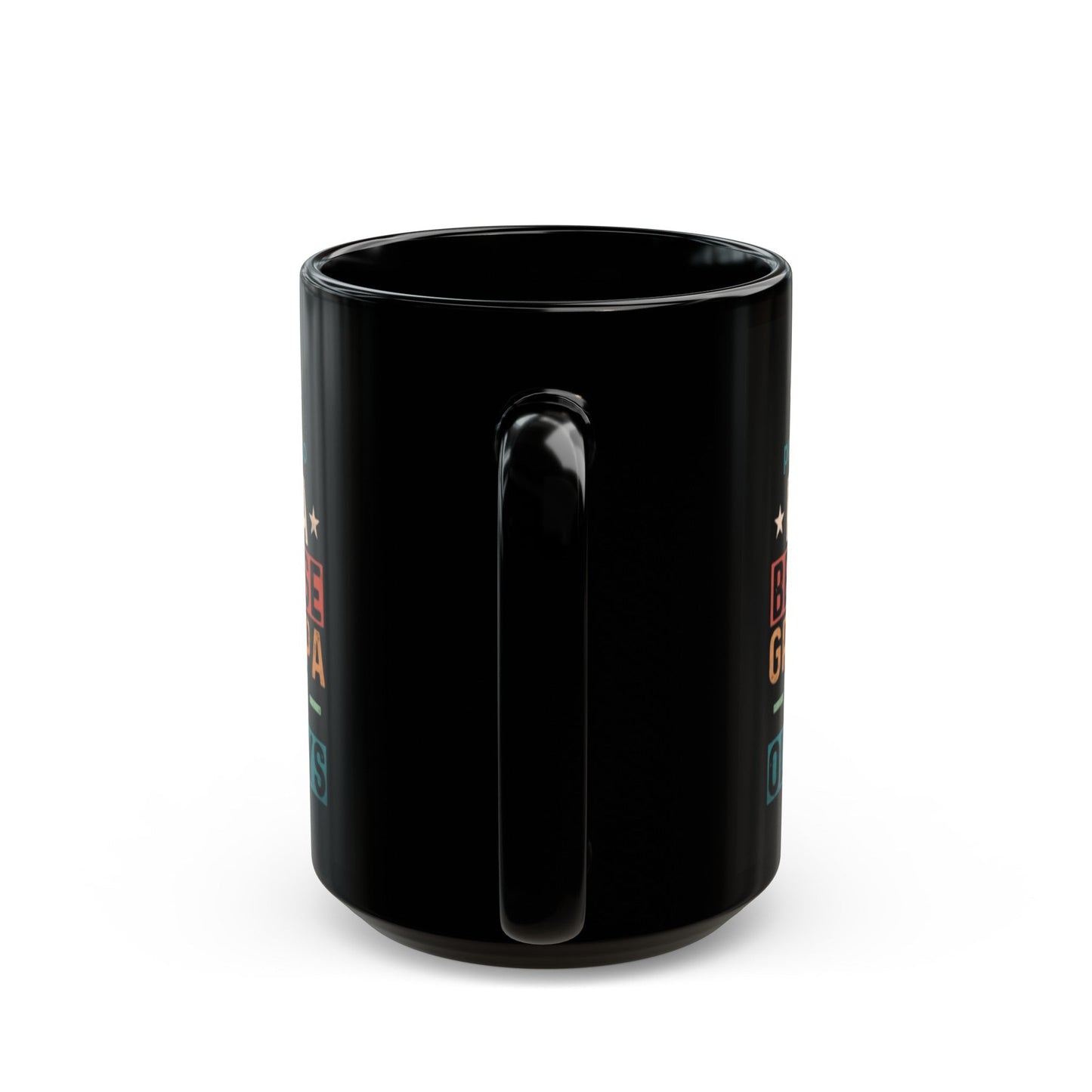 New Grandpa Promotion Mug, Dad promoted to Papa Black Mug (11oz, 15oz) New Grandfather Mug Baby Birth Announcement gift - I Love Heartstrings