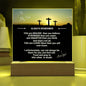 To My Son Acrylic LED Light Graduation Farewell Christian Gift for Son Graduation Birthday present - I Love Heartstrings