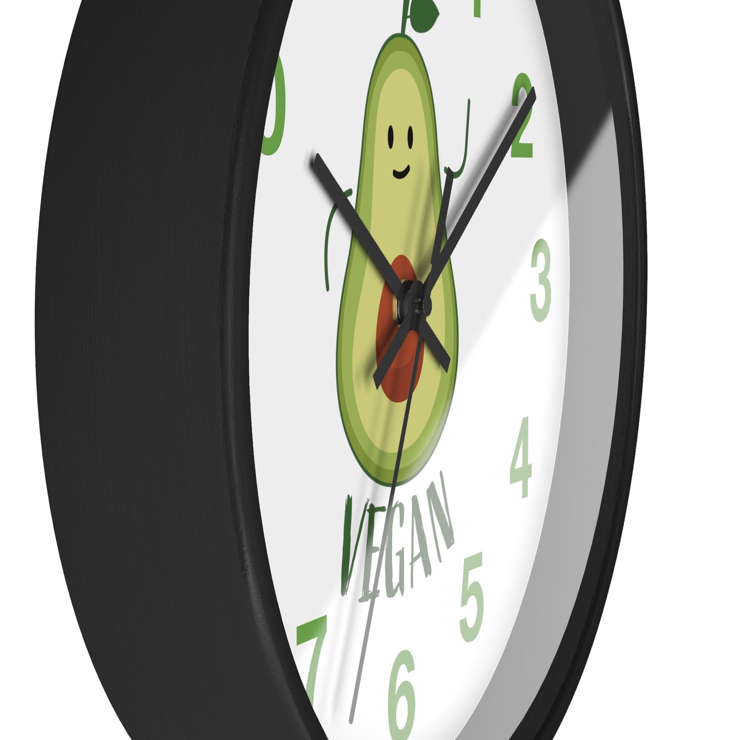 Vegan Avocado Wall Clock Vegan Lover Gift for Kitchen Housewarming Present Avocado Lover - I Love Heartstrings