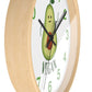 Vegan Avocado Wall Clock Vegan Lover Gift for Kitchen Housewarming Present Avocado Lover - I Love Heartstrings