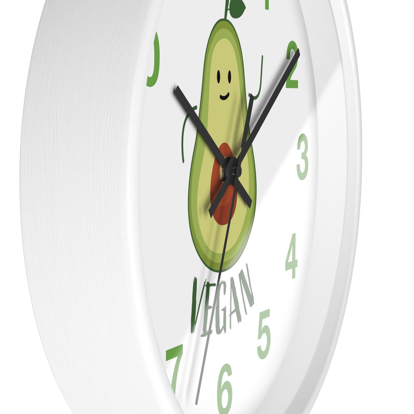 Vegan Avocado Wall Clock Vegan Lover Gift for Kitchen Housewarming Present Avocado Lover - I Love Heartstrings