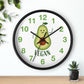 Vegan Avocado Wall Clock Vegan Lover Gift for Kitchen Housewarming Present Avocado Lover - I Love Heartstrings