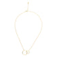 14K Gold Plated Two Circle Interlocking Pendant Necklace Interlocking rings necklace for girlfriend, BFF, Friends forever going away present - I Love Heartstrings
