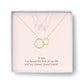 14K Gold Plated Two Circle Interlocking Pendant Necklace Interlocking rings necklace for girlfriend, BFF, Friends forever going away present - I Love Heartstrings
