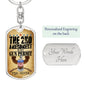2nd Amendment Dog tag Key chain Key ring for Gun lovers personalized for gun owners gift for men, metal key chain, dad gift, custom keychain - I Love Heartstrings