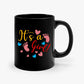 Gender Reveal Announcement Mug Black