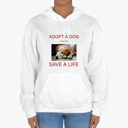 Custom Photo Dog Hoodie Personalized Adopt a Dog Rescue Dog lover gift for new puppy owner