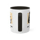 Are You Kitten Me, Black Handle Accent Mug, 11oz Funny mug for College student , computer workaholic, cat lover gift, work at home present - I Love Heartstrings