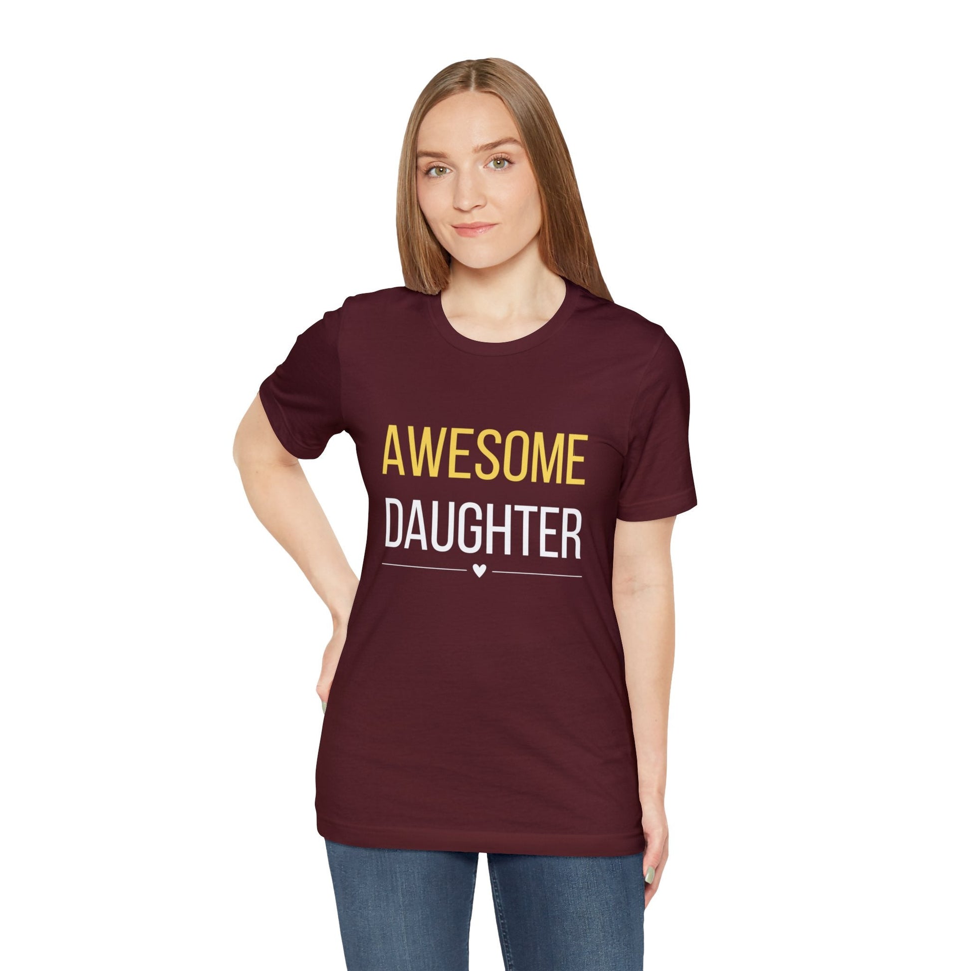 Awesome Daughter T-shirt, Gift for Daughter Short sleeve tee - I Love Heartstrings