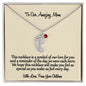 Baby Foot Pendant Necklace with Birthstone, Custom Engraved Names for Mother from Children, Gift for mom, Perfect for Mother's Day, birthday - I Love Heartstrings