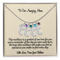 Baby Foot Pendant Necklace with Birthstone, Custom Engraved Names for Mother from Children, Gift for mom, Perfect for Mother's Day, birthday - I Love Heartstrings