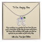 Baby Foot Pendant Necklace with Birthstone, Custom Engraved Names for Mother from Children, Gift for mom, Perfect for Mother's Day, birthday - I Love Heartstrings