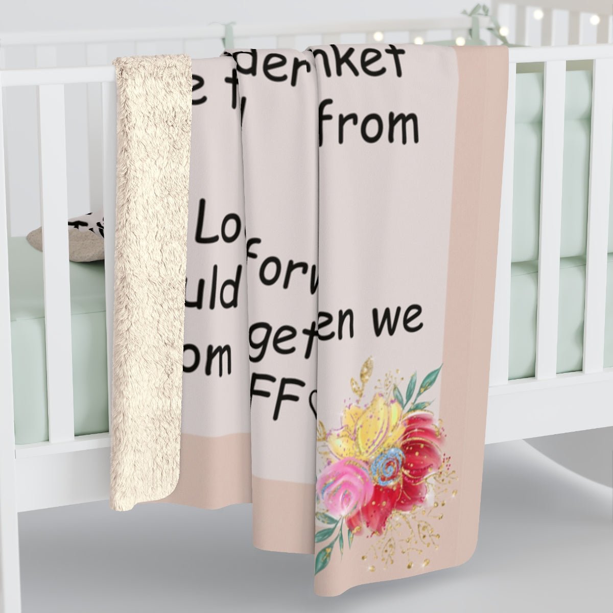 Best Friend gift Message blanket Letter to Girlfriend to Boyfriend BFF Practical gift Sherpa Fleece Blanket Plush - I Love Heartstrings