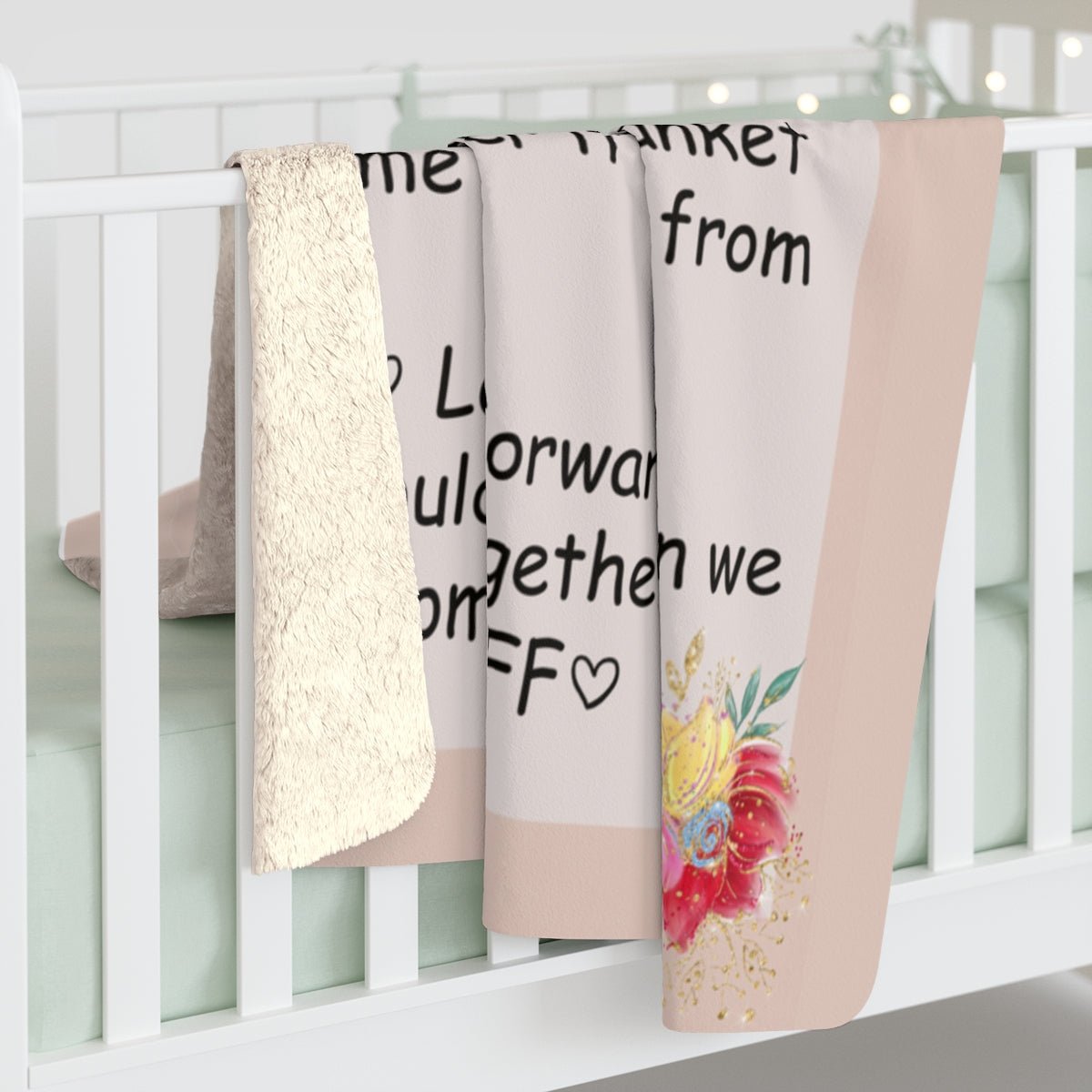 Best Friend gift Message blanket Letter to Girlfriend to Boyfriend BFF Practical gift Sherpa Fleece Blanket Plush - I Love Heartstrings