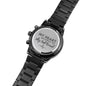 Best Friend Gift Stainless Steel Black Chronograph Waterproof Watch gift for him - I Love Heartstrings