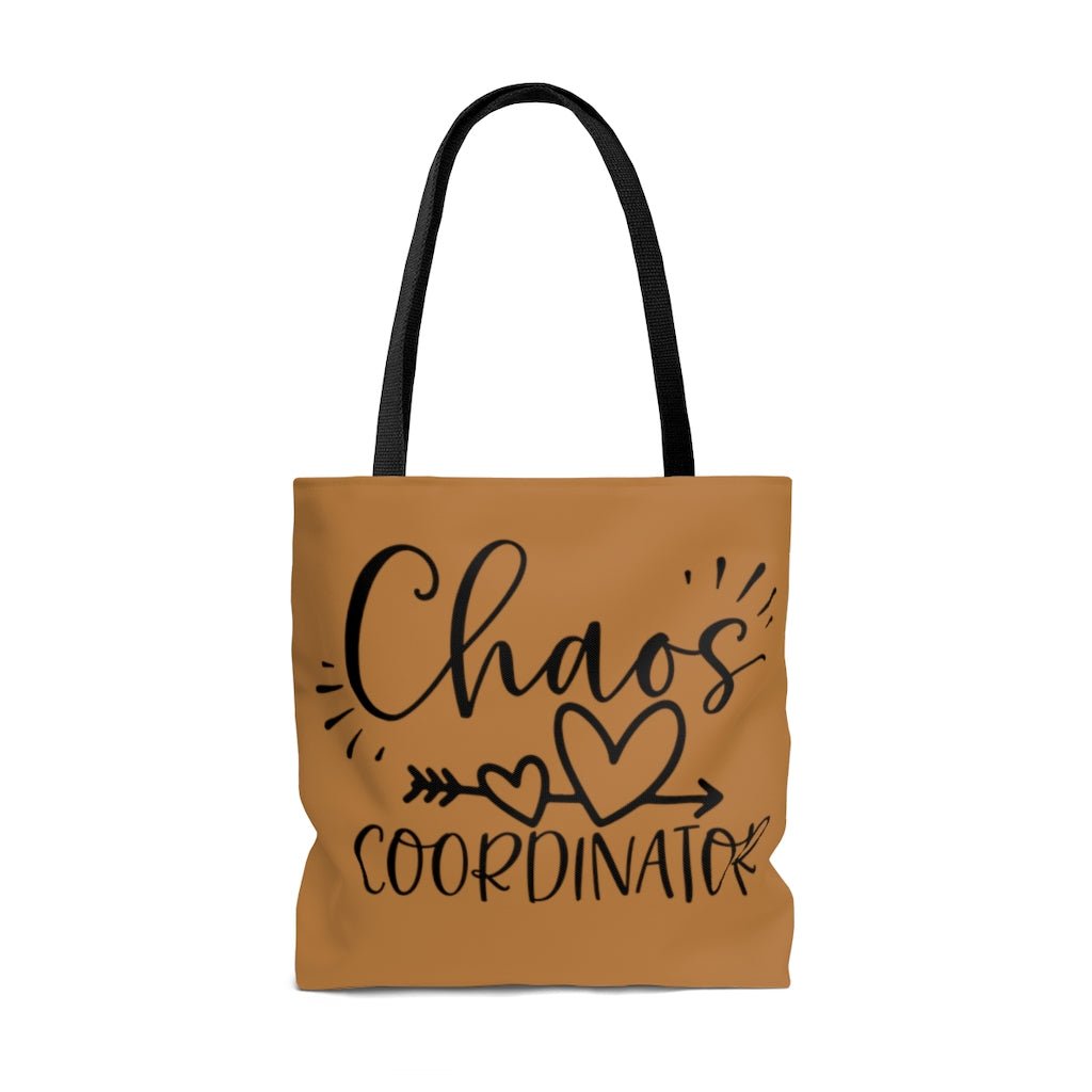 Best Mom and Chaos Coordinator Brown Tote Bag Practical Gift for Busy Mom - I Love Heartstrings