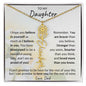 Birth flower Name Necklace Daughter Gift from Dad, Personalized gift for Daughter, Graduation, Mother's Day gifts for her, birthday necklace - I Love Heartstrings