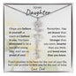 Birth flower Name Necklace Daughter Gift from Dad, Personalized gift for Daughter, Graduation, Mother's Day gifts for her, birthday necklace - I Love Heartstrings