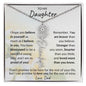 Birth flower Name Necklace Daughter Gift from Dad, Personalized gift for Daughter, Graduation, Mother's Day gifts for her, birthday necklace - I Love Heartstrings