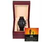 Black Chronograph Watch Gift from Daughter to Dad, Fathers Day, Birthday present, To My Dad, You Are My Hero, I Love You, Keepsake Timepiece - I Love Heartstrings