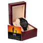 Black Chronograph Watch Gift from Daughter to Dad, Fathers Day, Birthday present, To My Dad, You Are My Hero, I Love You, Keepsake Timepiece - I Love Heartstrings