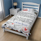 Blanket gift for Son from Dad and Mom, Son Message Blanket, Velveteen Plush Blanket Perfect gift for Dorm Room, - I Love Heartstrings