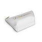 Bridesmaid Accessory Pouch in White w T-bottom Bridal party gift Bridesmaid cosmetic bag travel bag make-up bag - I Love Heartstrings