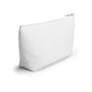 Bridesmaid Accessory Pouch in White w T-bottom Bridal party gift Bridesmaid cosmetic bag travel bag make-up bag - I Love Heartstrings