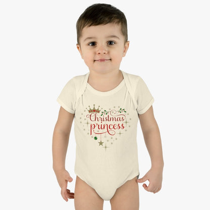 Christmas Body suit for Baby girl, Christmas Princess shirt, Baby 6-18 months Body Suit gift for Christmas - I Love Heartstrings